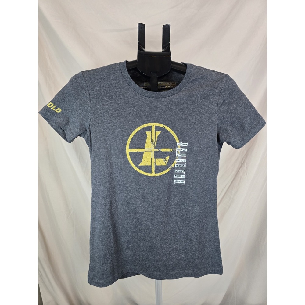 Leupold Reticle T-Shirt Charcoal Heather With Gold Logo - medium